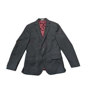 Joseph Abboud Boys Blazer Polyester Blend Two Button Charcoal Grey Size 14R